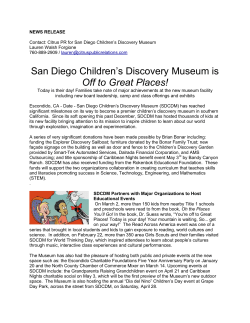 San Diego Children’s Discovery Museum is Off to Great Places!