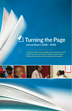 Turning	the	Page Annual	Report	2008	–	2009