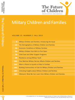 Military Children and Families The Fu tu