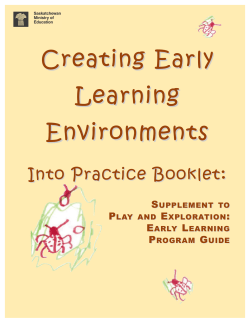 Creating Early Learning Environments :
