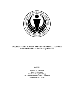 SPECIAL STUDY:  INJURIES AND DEATHS ASSOCIATED WITH CHILDREN’S PLAYGROUND EQUIPMENT