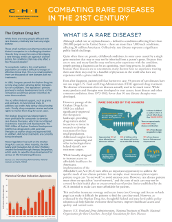 What is a Rare Disease? The Orphan Drug Act
