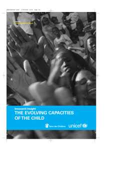 THE EVOLVING CAPACITIES OF THE  CHILD Innocenti Insight UNICEF
