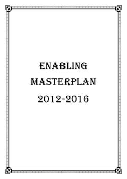 Enabling Masterplan 2012-2016