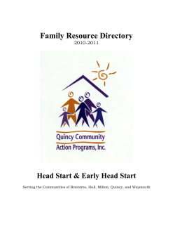 Family Resource Directory Head Start &amp; Early Head Start 2010-2011