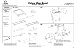 Deluxe Wood Easel Assembly Instructions Item #62005A Natural Item #62019 Espresso