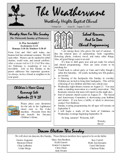 The Weathervane  Weatherly Heights Baptist Church School Resumes,