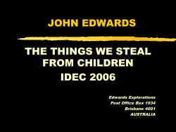 JOHN EDWARDS THE THINGS WE STEAL FROM CHILDREN IDEC 2006
