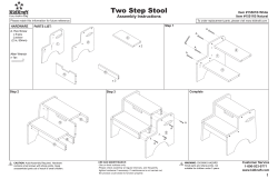 Two Step Stool Assembly Instructions Item #15501B White Item #15511B Natural