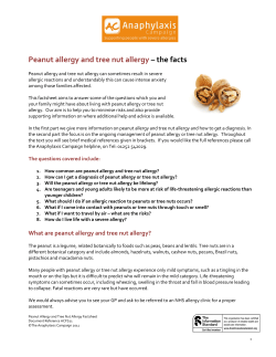 Peanut allergy and tree nut allergy – the facts