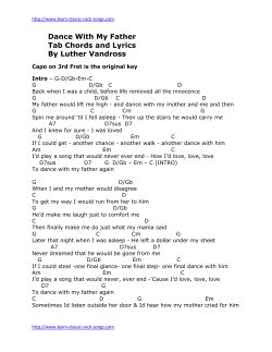 Dance With My Father Tab Chords and Lyrics By Luther Vandross
