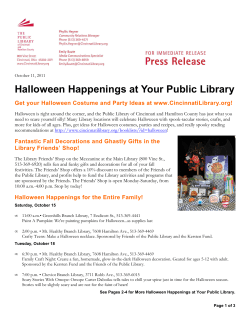 Halloween Happenings at Your Public Library