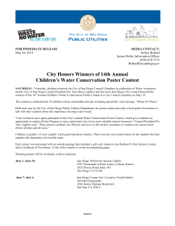 City Honors Winners of 14th Annual Children’s Water Conservation Poster Contest