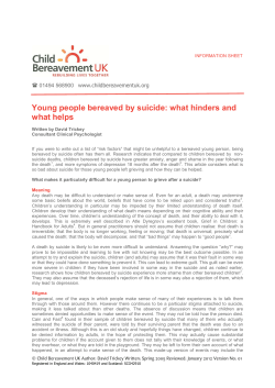 Young people bereaved by suicide: what hinders and what helps