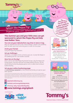 Splash like Peppa Pig! Organise your own Splashathon party!