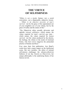 THE VIRTUE OF SELFISHNESS