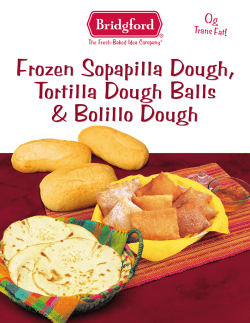 Frozen Sopapilla Dough, Tortilla Dough Balls &amp; Bolillo Dough 0