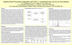Additive-free Processed Cigarette Leaf (“PCL”): A potential new use for...