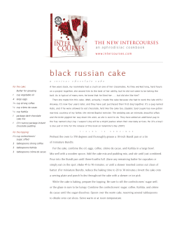 black  russian  cake The New InterCourses