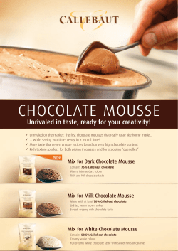 chocolate mousse Unrivaled in taste, ready for your creativity!