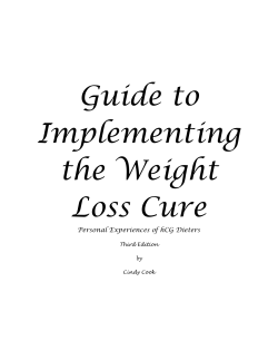 Guide to Implementing the Weight Loss Cure