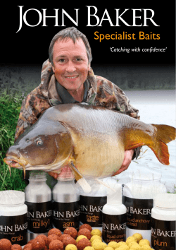 Specialist Baits ‘Catching with confidence’