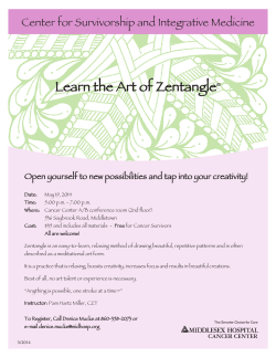 Learn the Art of Zentangle Center for Survivorship and Integrative Medicine