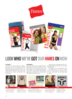 Hanes has been consistently rated the No. 1 THE MARKET