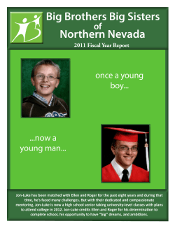 Big Brothers Big Sisters Northern Nevada of once a young