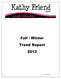 Fall / Winter Trend Report 2013