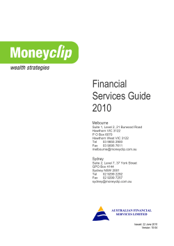Financial Services Guide 2010