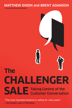 CHALLENGER SALE The Taking Control of the