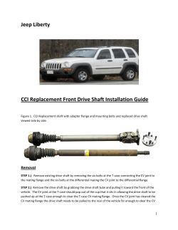 Jeep Liberty CCI Replacement Front Drive Shaft Installation Guide