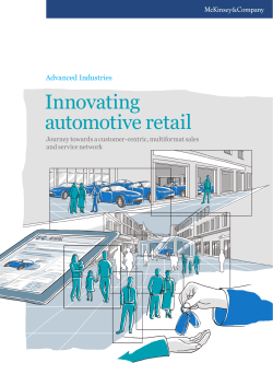 Innovating automotive retail Advanced Industries Journey towards a customer-centric, multiformat sales