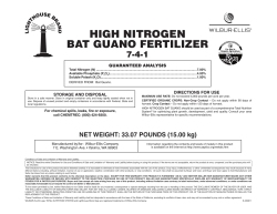 high nitrogen bat guano Fertilizer 7-4-1 guaranteeD analYSiS