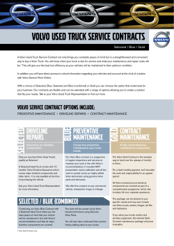 Volvo used truck Service Contracts
