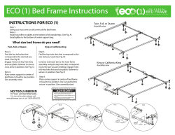 ECO (1) Bed Frame Instructions INSTRUCTIONS FOR ECO (1)