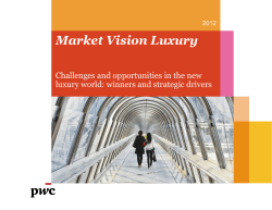Market Vision Luxury Challenges and opportunities in the new 2012