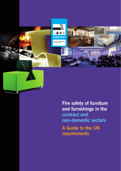 Fire safety of furniture and furnishings in the contract and non-domestic sectors