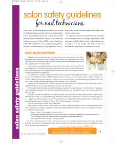salon safety guidelines for nail technicians