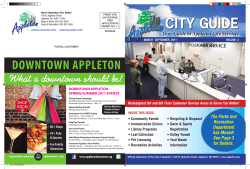 CITY GUIDE Your Guide to Appleton City Services
