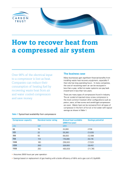 How to recover heat from a compressed air system