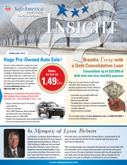 Huge Pre-Owned Auto Sale! Breathe a Debt Consolidation Loan