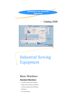 Industrial Sewing Equipment Basic Machines Catalog 2008