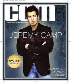JEREMY CAMP + Right Here, Right Now CAEDMON’S CALL