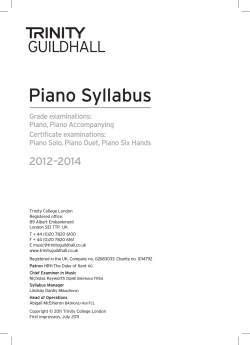 Piano Syllabus
