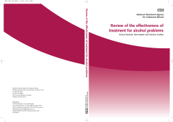 Review of the effectiveness of treatment for alcohol problems