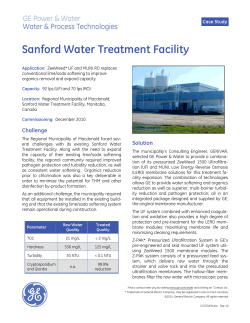 Sanford Water Treatment Facility Case Study