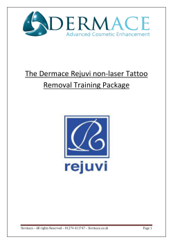 The Dermace Rejuvi non-laser Tattoo Removal Training Package