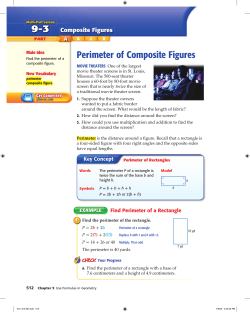 9-3 Perimeter of Composite Figures Composite Figures